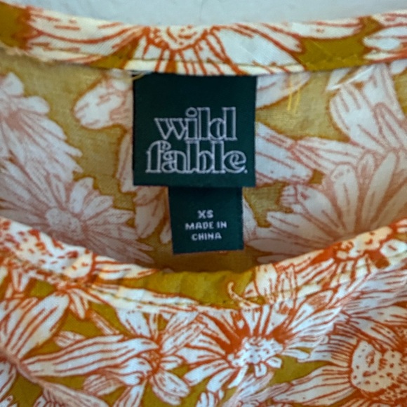 Wild Fable- Orange/yellow flowered sun dress - Picture 2 of 3
